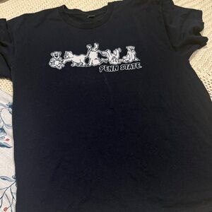 Source Unknown Navy Tee with White Puppy Graphic